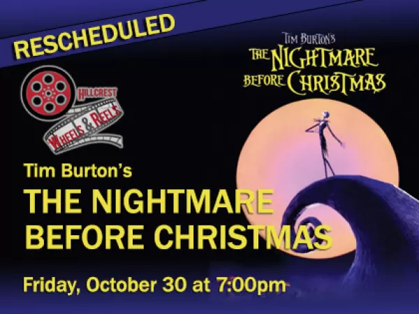 Rescheduled: Tim Burton's Nightmare Before Christmas Wheels and Reels Screen from Your Car